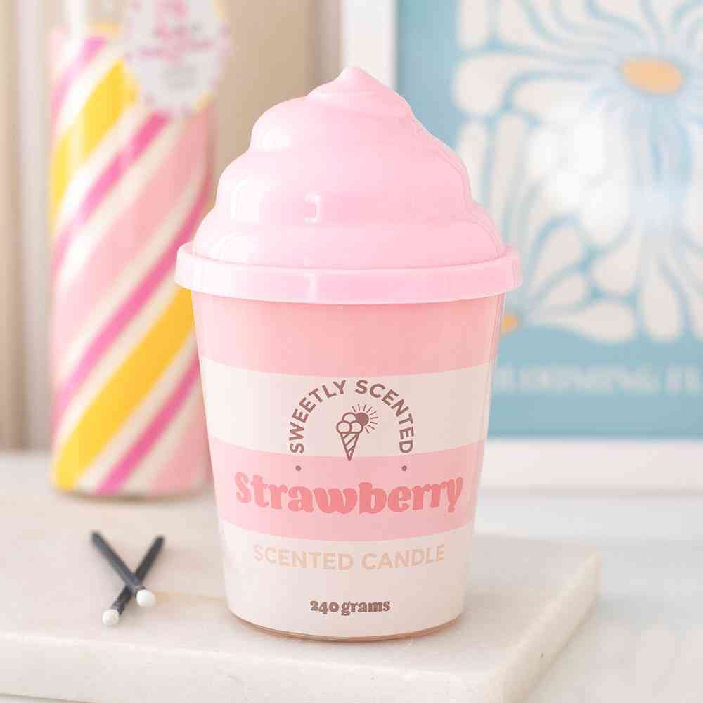 Something Different - Strawberry Ice Cream Scented Candle - Multicolours